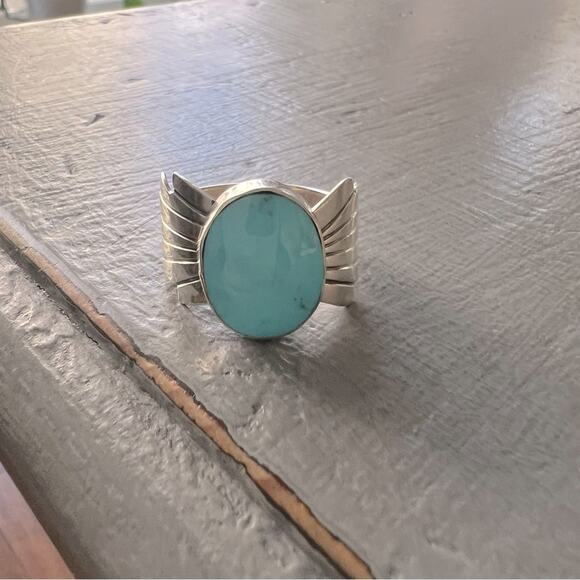 Running Bear Navajo Native 925 Sterling Silver Ring Size 9.5 - Picture 5 of 10